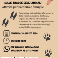 SULLE TRACCE DEGLI ANIMALI – domenica 30 agosto 2026