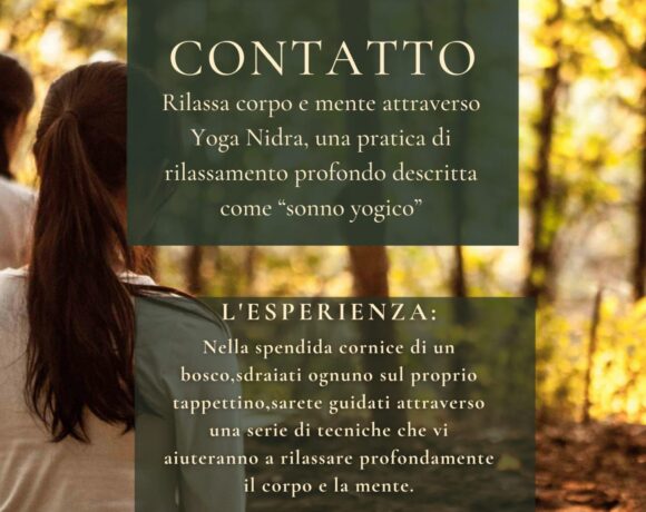 CONTATTO: YOGA NIDRA rilassamento nel bosco- domenica 20 settembre 2026