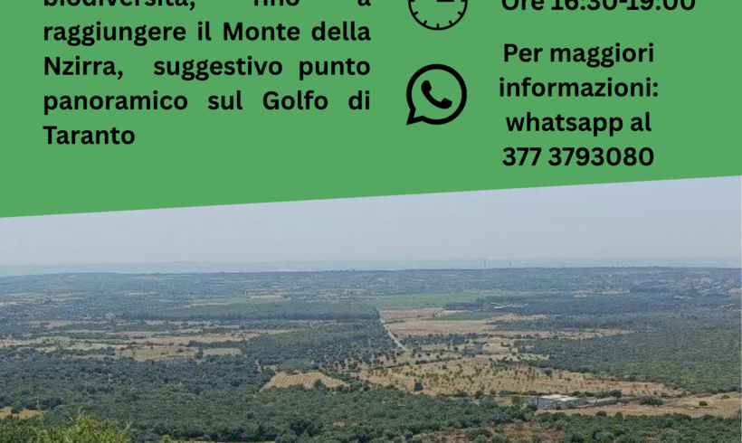 IL MONTE DELLA NZIRRA – mercoledì 09 settembre 2026
